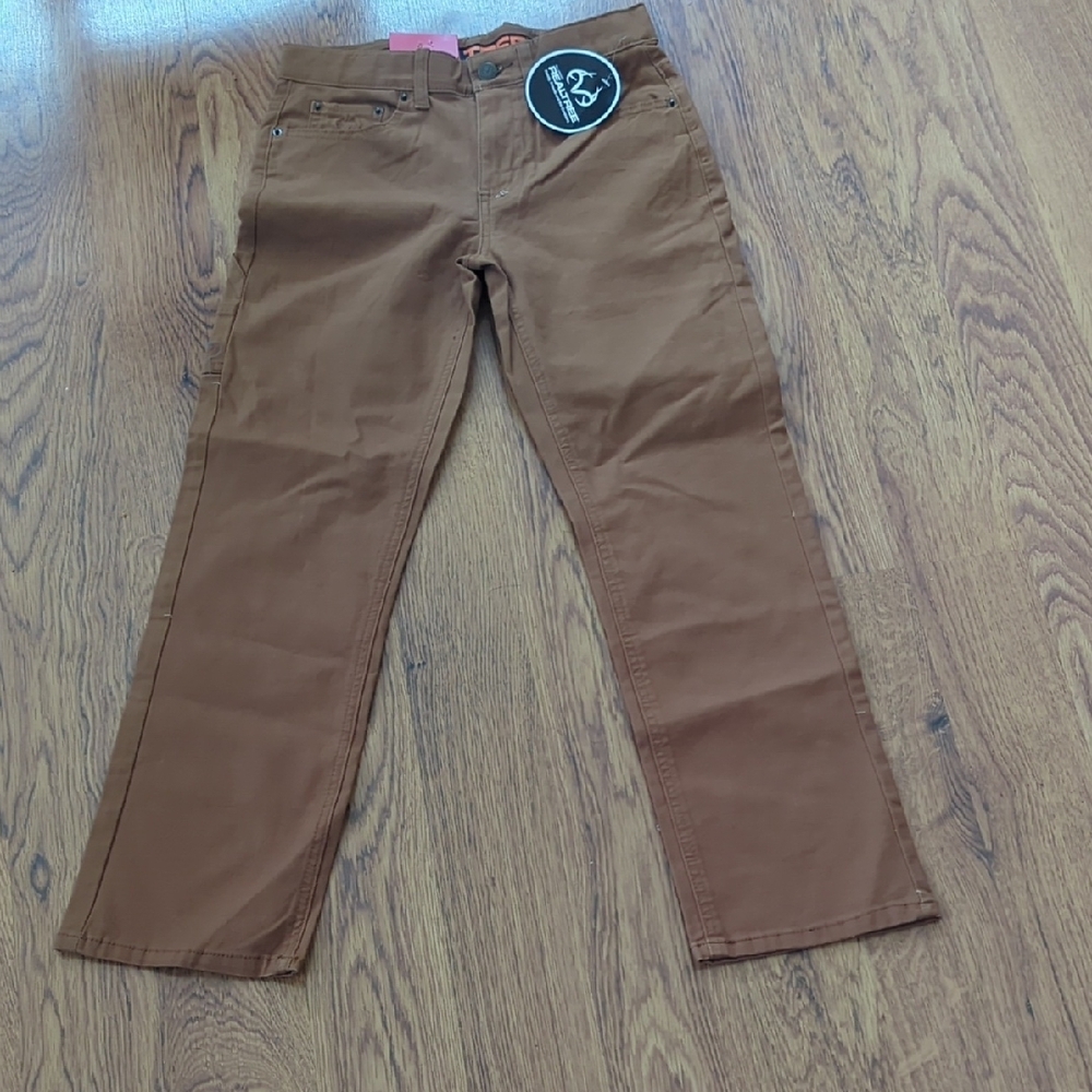 Brown Straight-Leg Pants